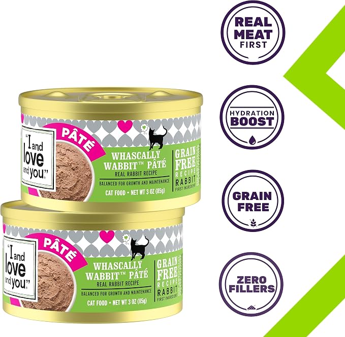 Comida húmeda para gatos Whascally Wabbit Pâté sabor conejo 4 latas miniatura 3