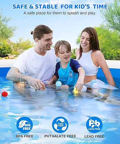Miniatura 2 de Piscina inflable para adultos, 145 x 74 x 22 pulgadas, piscina infantil gruesa de gran tamaño, piscina grande para patio trasero, familia