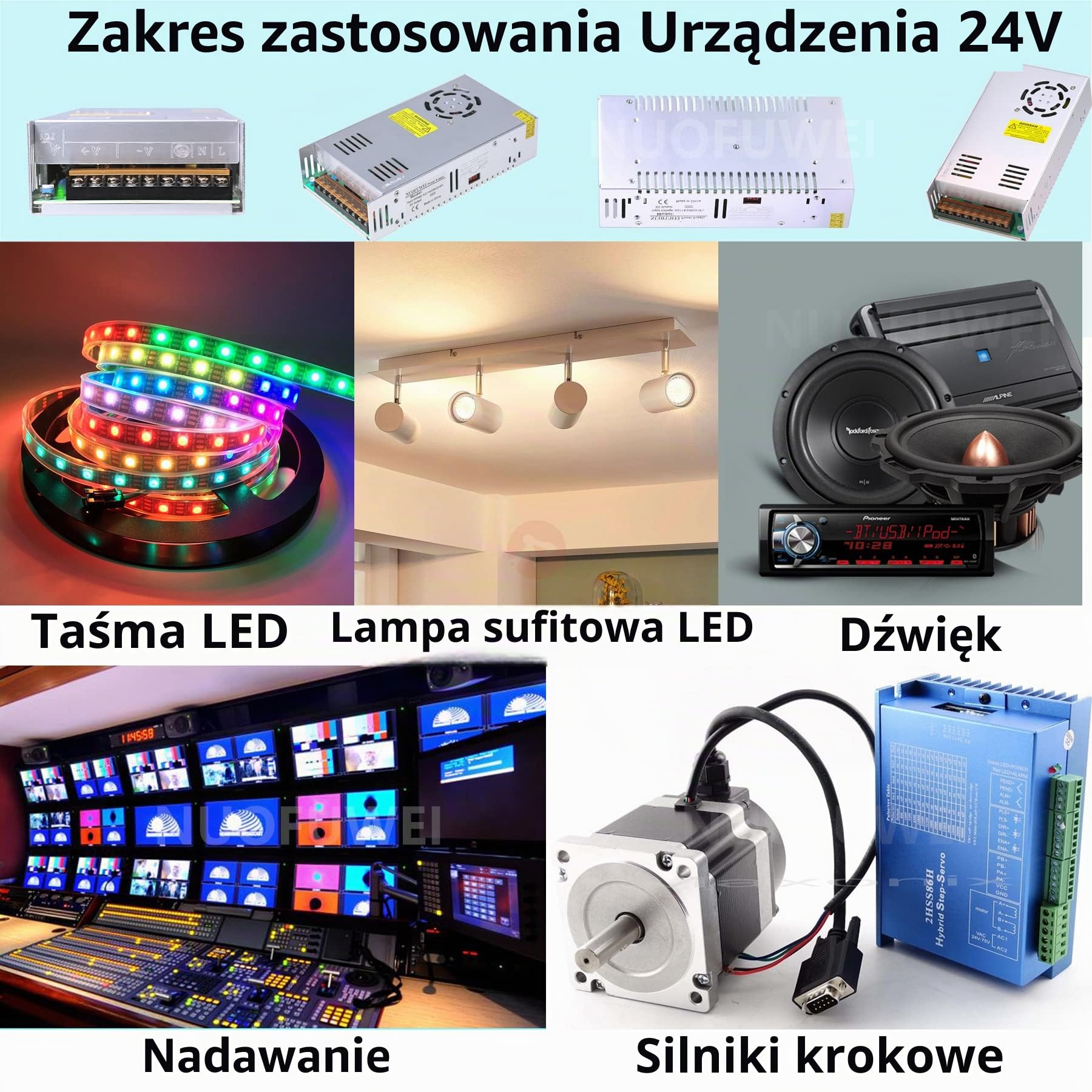 DC 24V 25A 600W Zasilacz Transformer 230V AC na 24V DC konwerter Switch Zasilacz Transformer Adapter dla 24Volt Winch Car Jack LCD Monitor CCTV Security Camera Car Stereo i więcej 24V Device