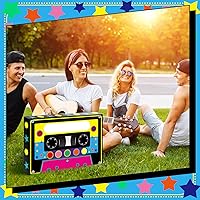 Vista 6 de 4 Pcs 80s 90s Party Favor Boxes 16 x 10 in Large Cassette Player Party Treat Boxes Boom Cassette Tape Hip Hop Decor for Retro 1980s 1990s Christmas