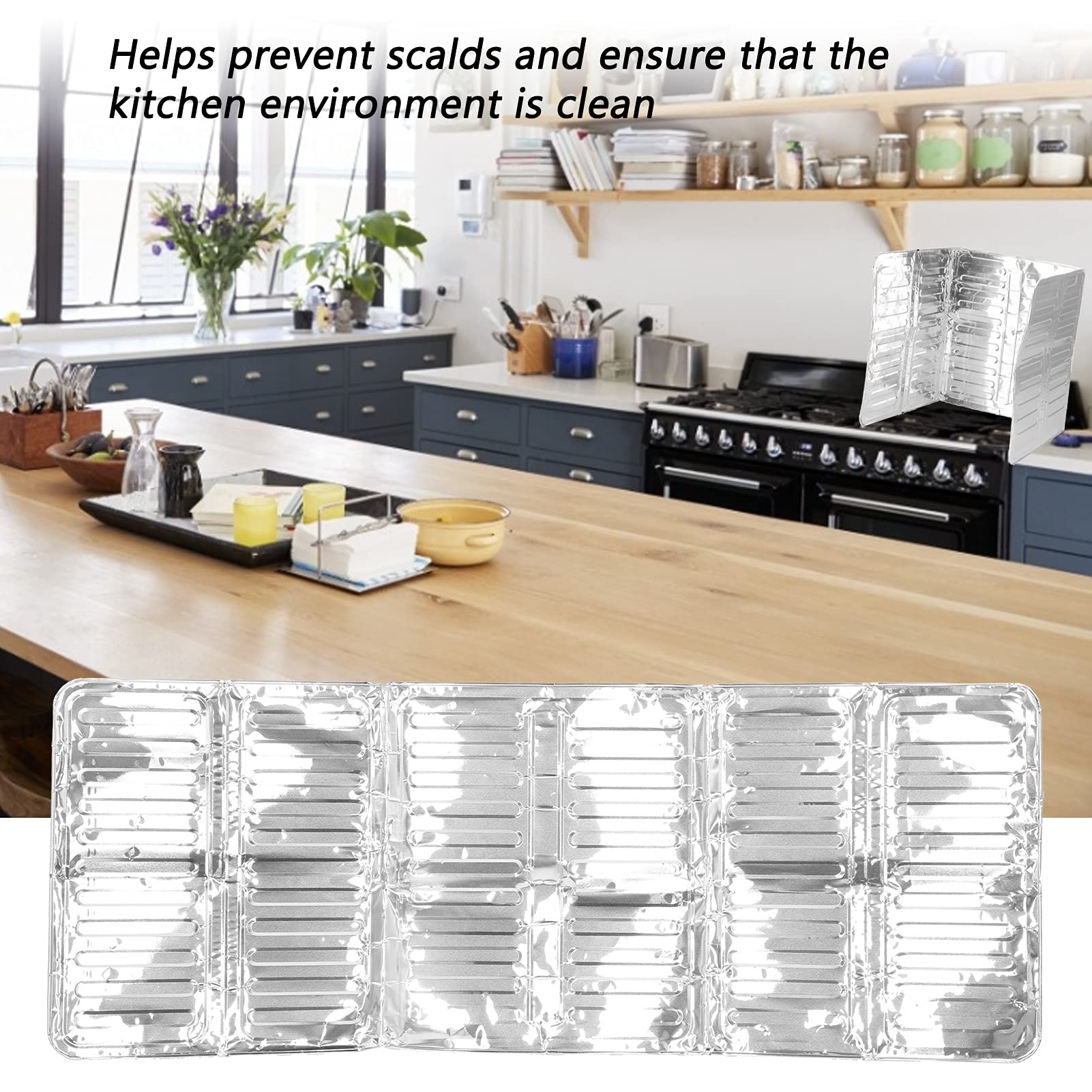 Grease Splatter Guard, Gas Stove Anti Splatter Screen Oil Barrier 3 Sided Splatter Screen Wall Splash Guard for Cooking, 28 x .5 cm / 11 x 12.8 in