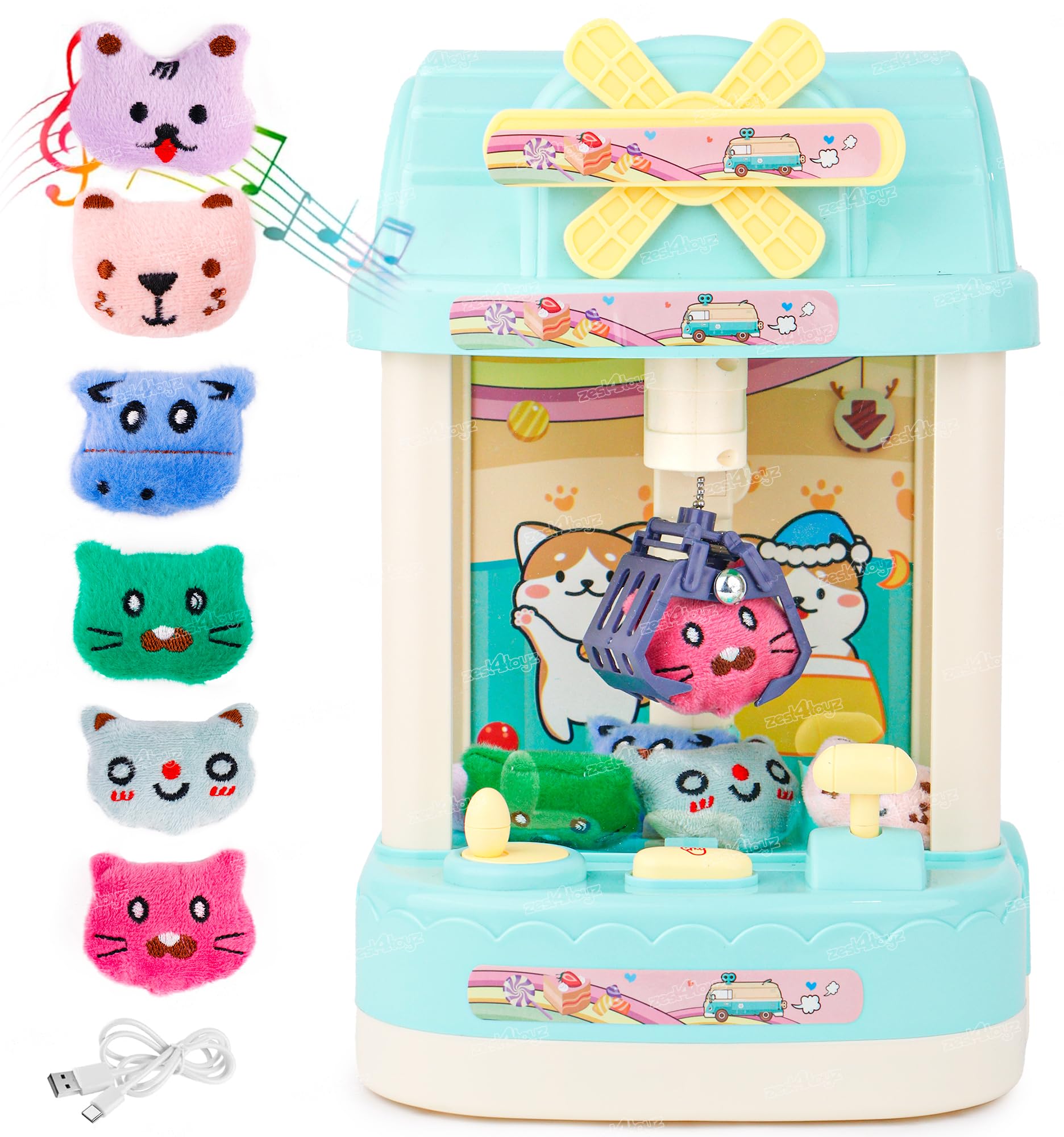 Zest 4 Toyz Doll Machine Toy Mini Claw Clip Grabber Kids Gift Claw Machine Interactive Toy Automatic Clip Doll Toy - Pink (B0CN1GCF9D) Amazon Price History, Amazon Price Tracker