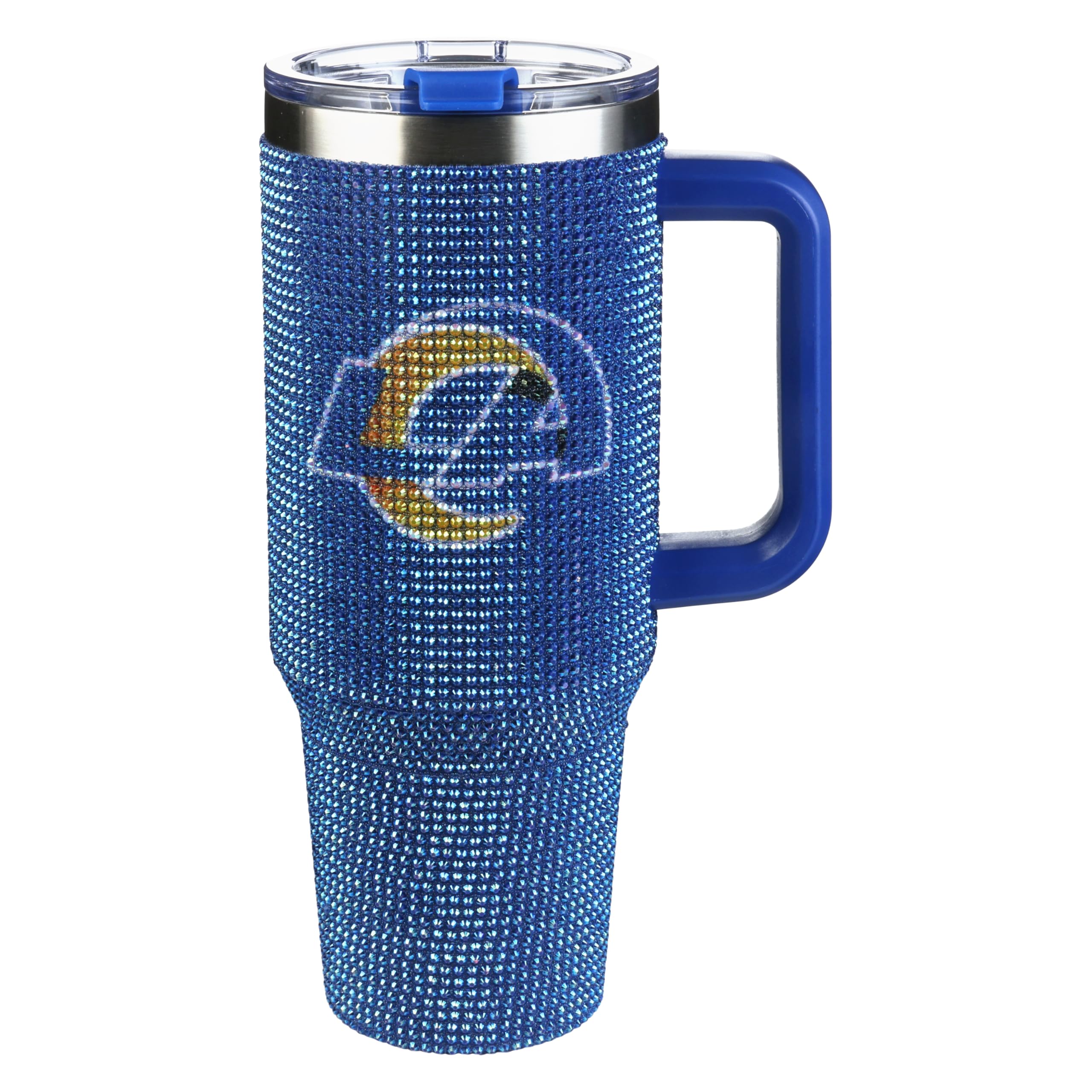 The Memory Company Officially Licensed 40oz TC Bling Game Day Tumbler with Vintage Logo, Los Angeles Rams