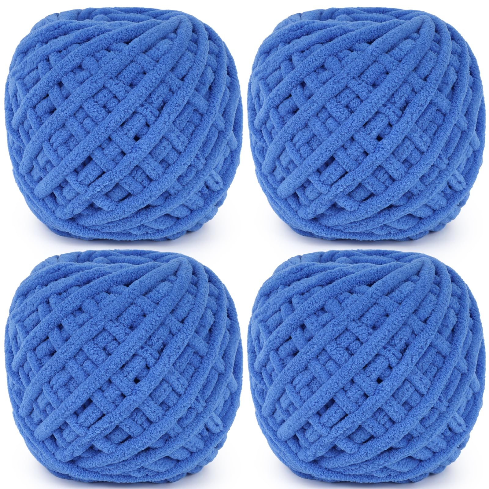 Aeelike Chunky Yarn 400g, Blue Chunky Wool for Hand Knitting and Crochet