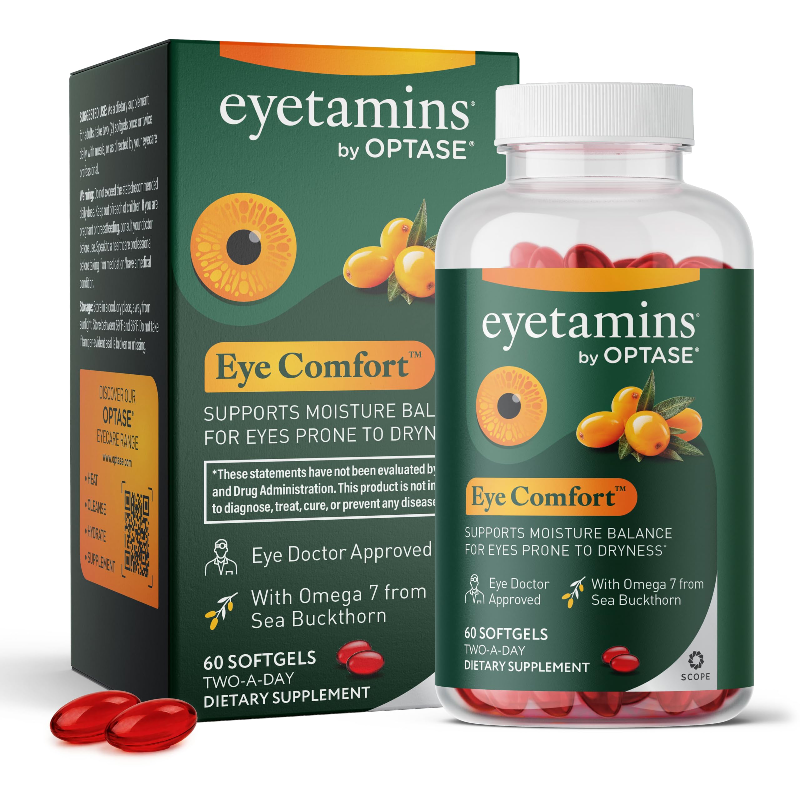 eyetamins® by OPTASE® Eye Comfort™ - 60 Softgels - Eye Doctor Recommended
