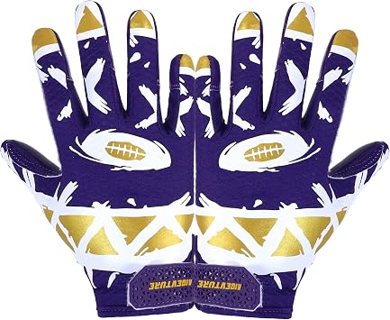 AIGEVTURE Youth Football Gloves Kids Receiver Gloves Sticky Football Gloves for Boys Girls
