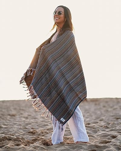 Miniatura 3 de Teema Toallas - 100% algodón turco - Toalla de playa grande de gran tamaño - Sin arena - Secado rápido - Versátil y multiusos - The Labyrinth (negro)