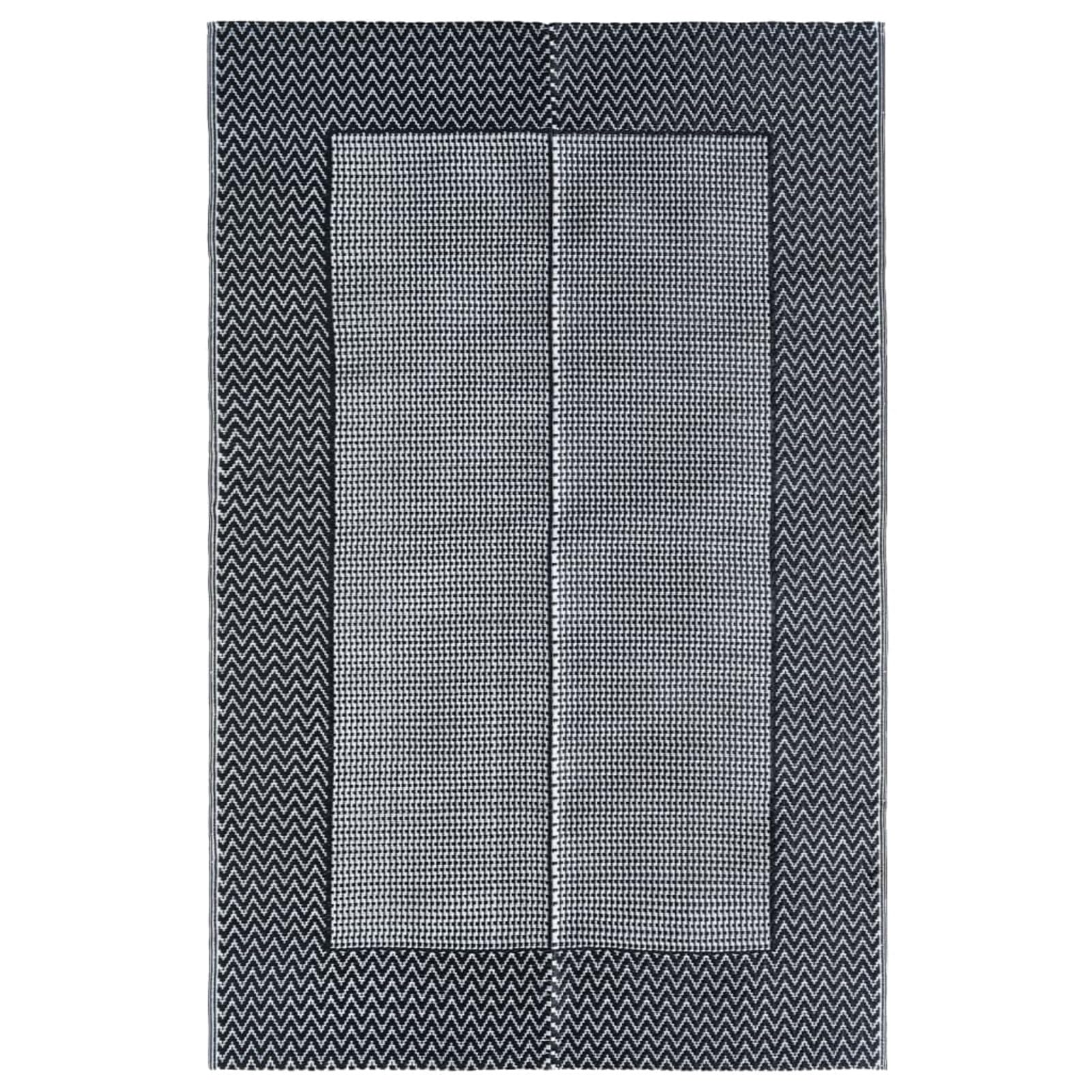 Tidyard Tapis d'extérieur ARAKIL Gris 120x180 cm PP, Tapis de Sol pour Camping, Balcon, Terrasse, Jardin Style A