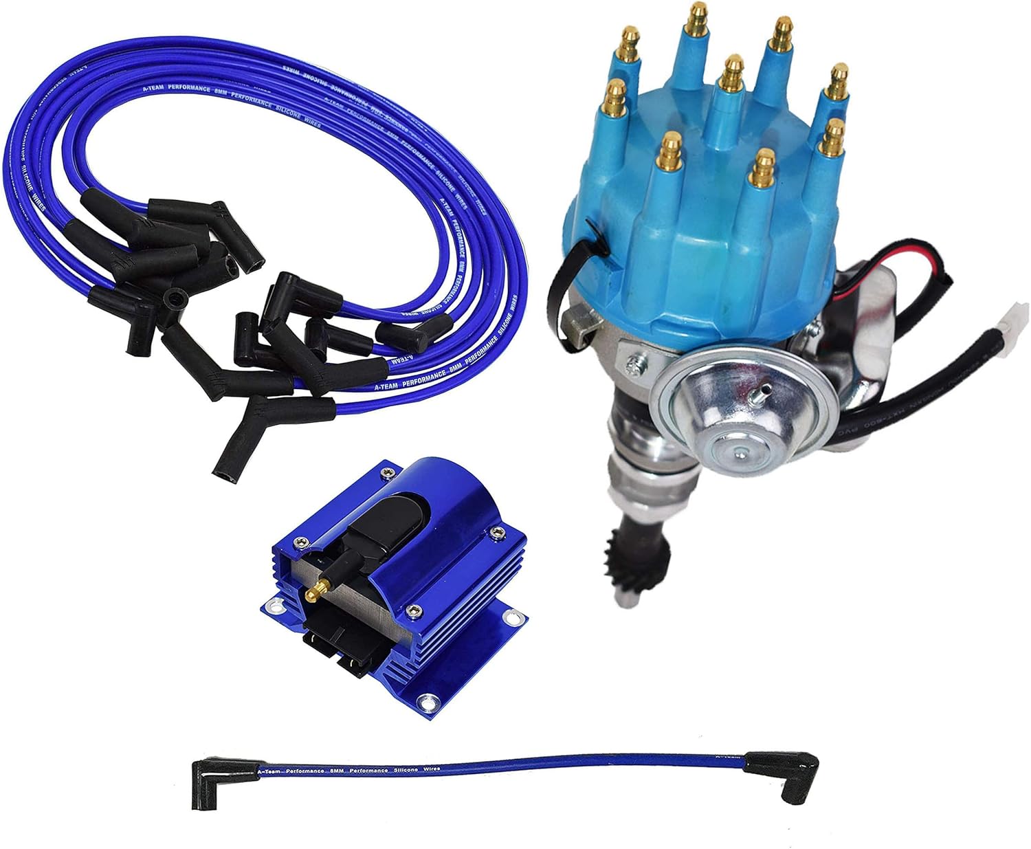 ATeam Performance Ready 2 Run Distributor, 8.0mm Spark Plug Wires