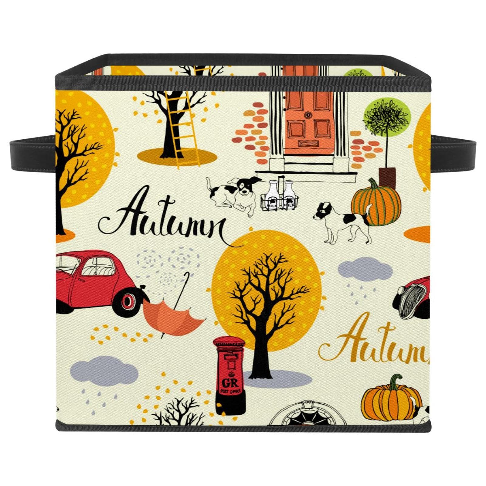 Boîte de rangement cube pour jouets et chambre d'enfant automne