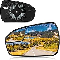 Vista 10 de Cristal de espejo compatible con BDFHYK para F150 2004-2014, espejo exterior lateral con placa trasera, reemplaza 4L3Z-17K707-DB, 4L3Z17K707DB