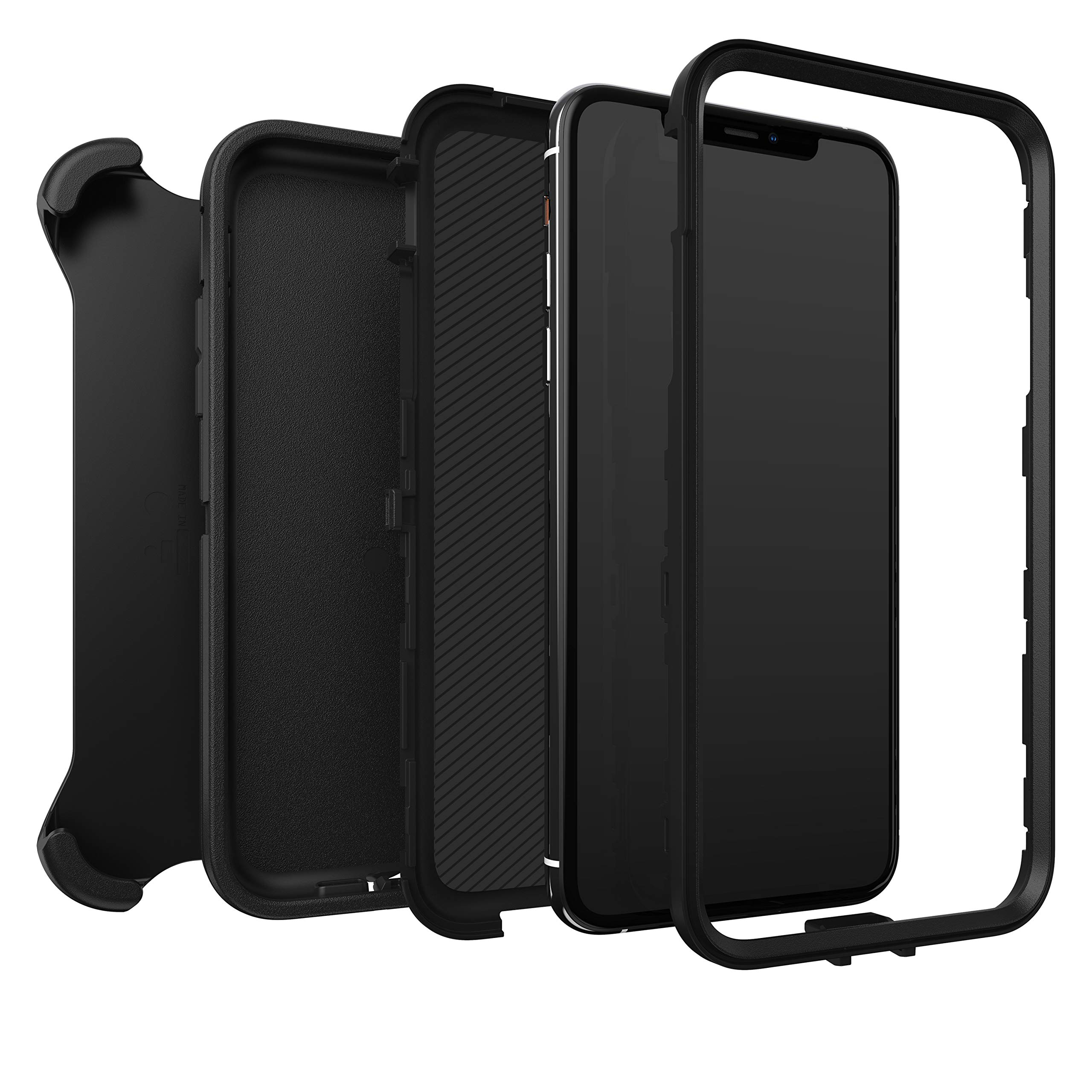 OtterBox Defender Hülle für iPhone 11 Pro Max, stoßfest, sturzsicher, Ultra-robust, schützende Hülle, 4X getestet nach Militärstandard, Schwarz, Keine Einzelhandelsverpackung