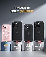 Vista 388 de Miracase Funda magnética para iPhone 14 de 6.1 pulgadas, protector de pantalla de vidrio templado integrado + protector de lente, compatible