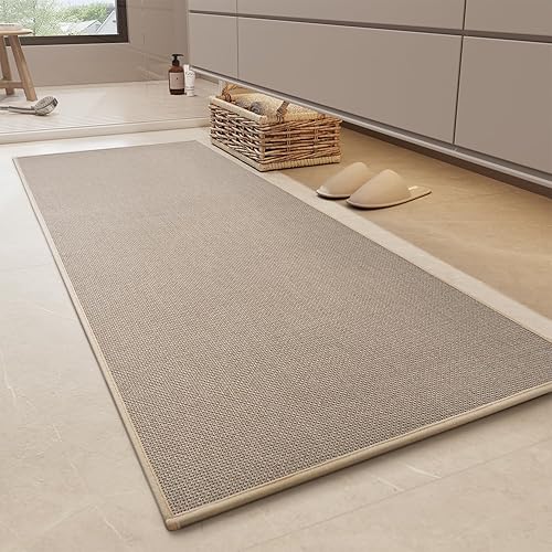 Miniatura 16 de MontVoo Alfombras de Inodoro en Forma de U, Ultra Delgadas Antideslizantes Alfombras de Baño de Contorno, Respaldo de Goma Alfombras de Baño de