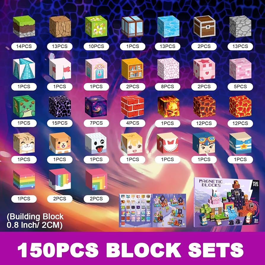 Magnetic Blocks 150PCS For Kids, Building Toys For Boys