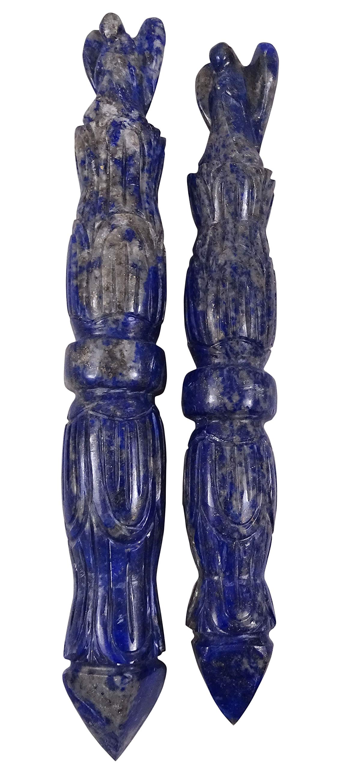 Harmonize Angel Pencil Wand Lapis Lazuli Gemstone Reiki Healing Energy Balancing Wands