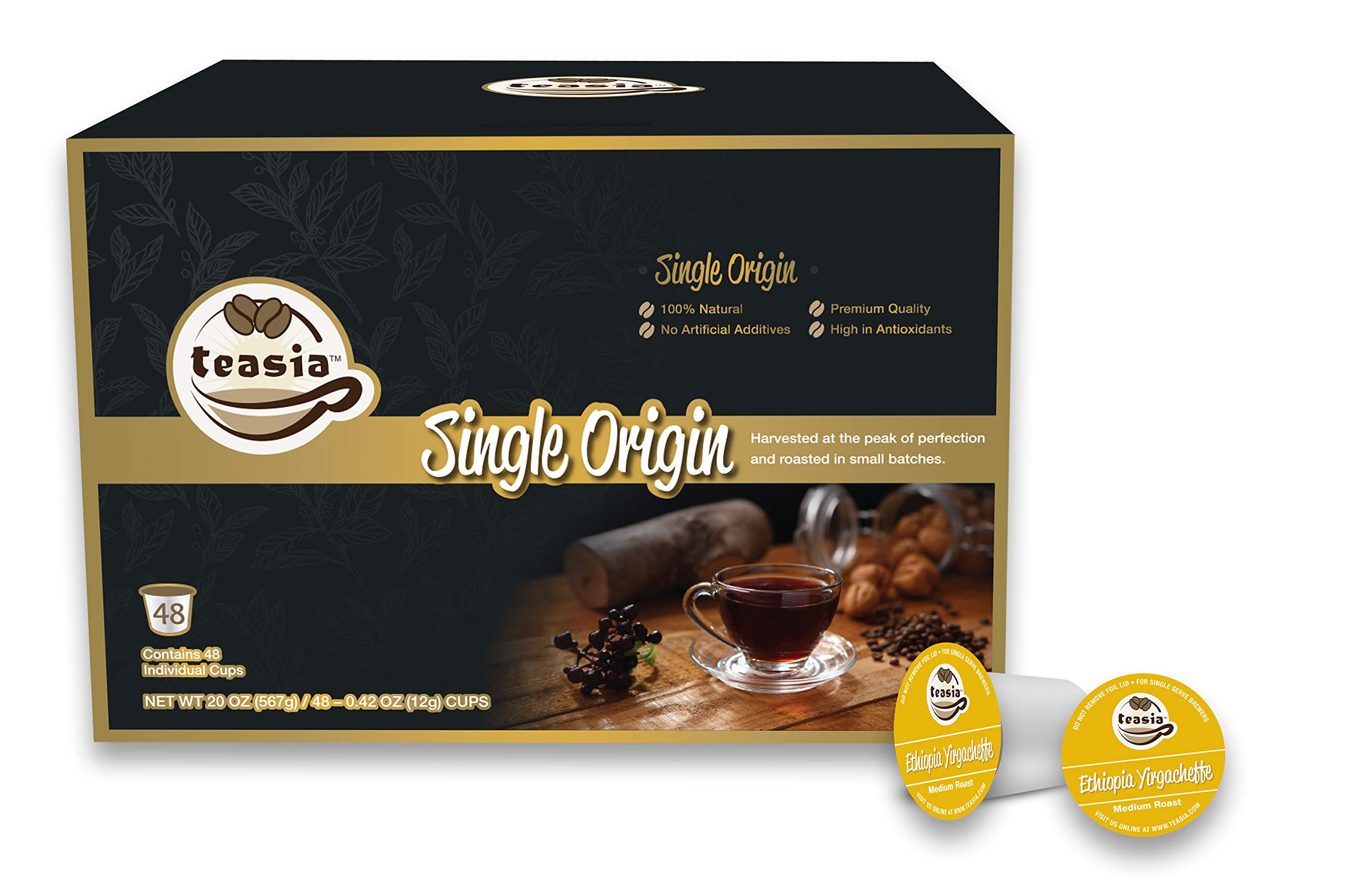 Teasia Brand Coffee Pods Single Origin Ethiopia Yirgacheffe Medium