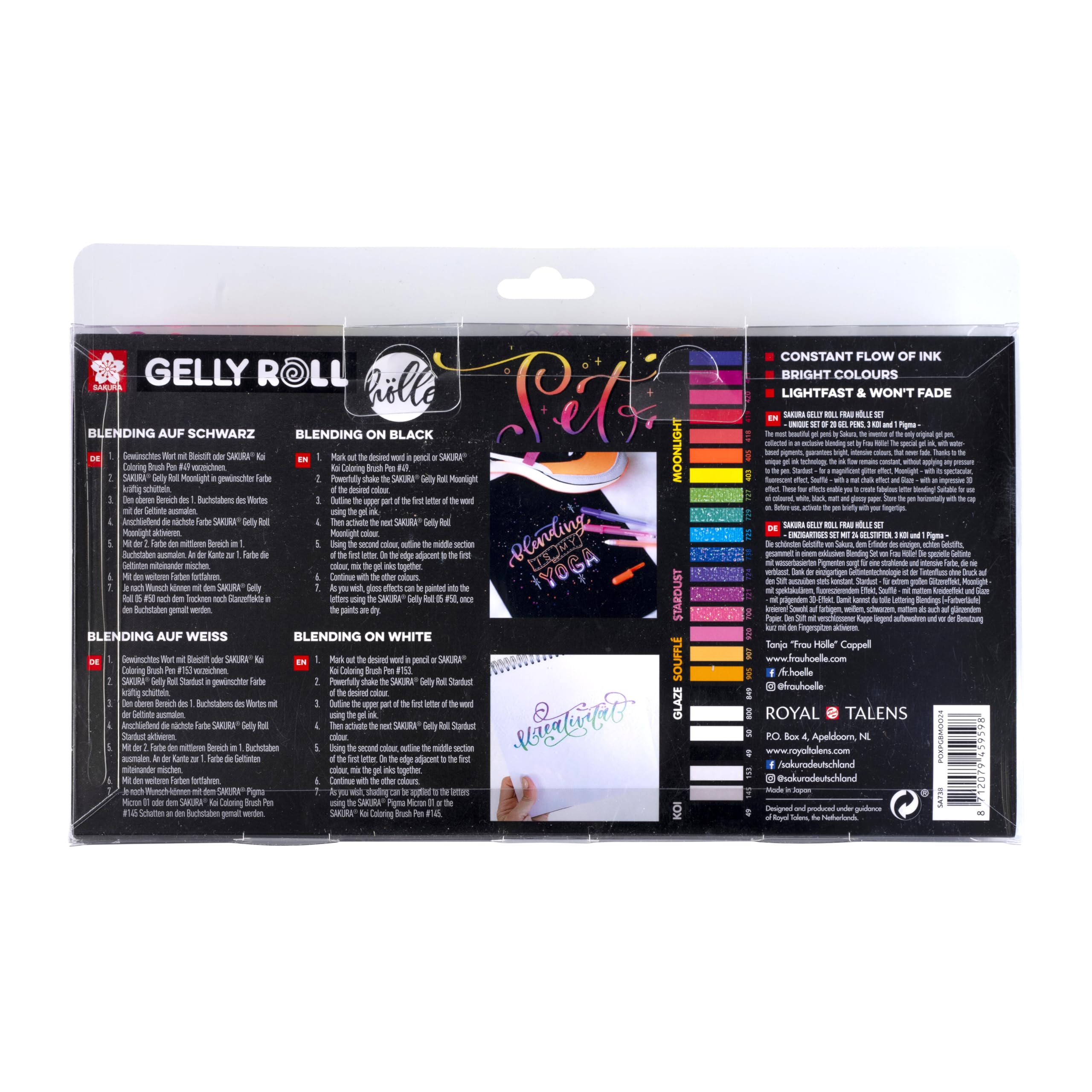 SAKURA Gelly Roll Set Frau Hölle | 24 colori (POXPGBMOO24)