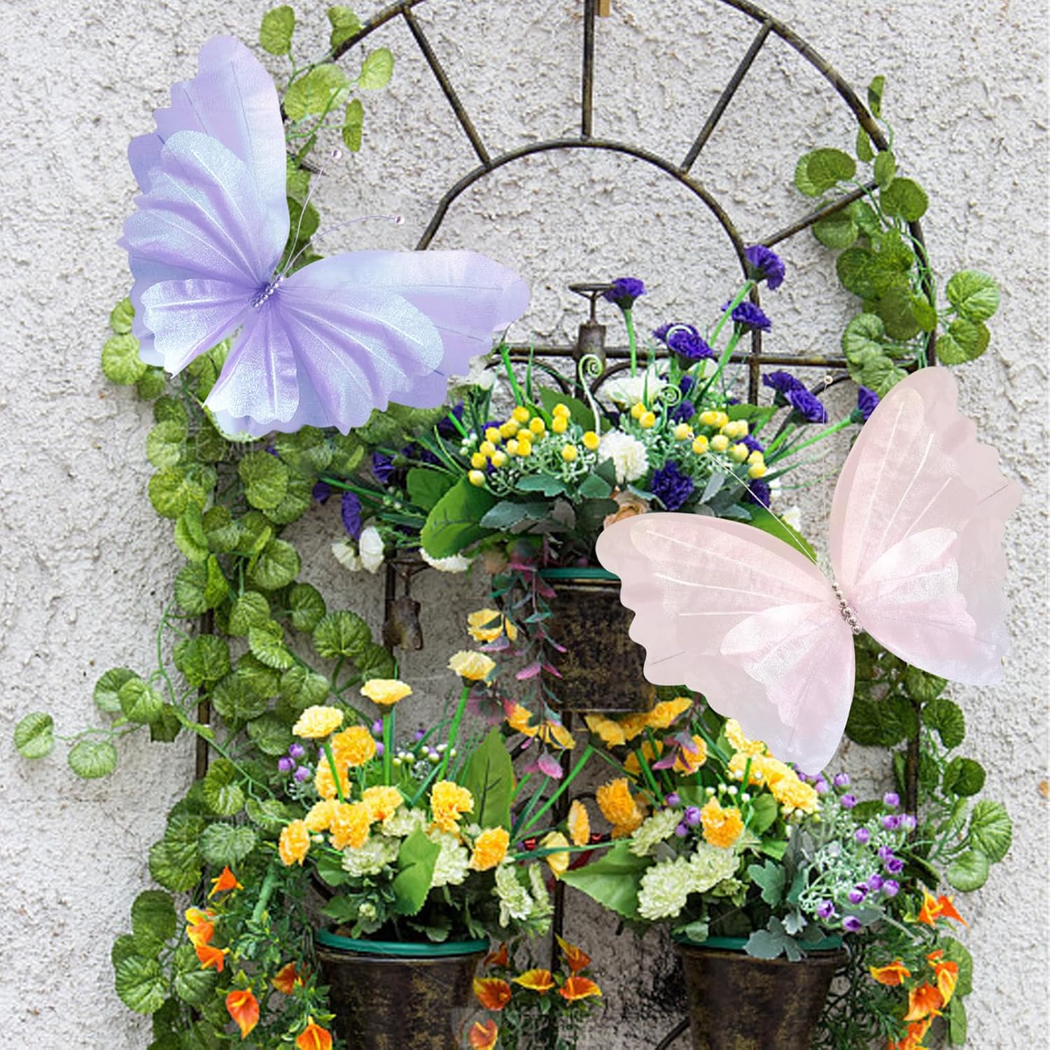 Purple Pink Giant Silk Butterfly Decorations, 20 Inch 3D Butterflies for Wedding Birthday Party Wall Decor, 2 PCS - Image 6