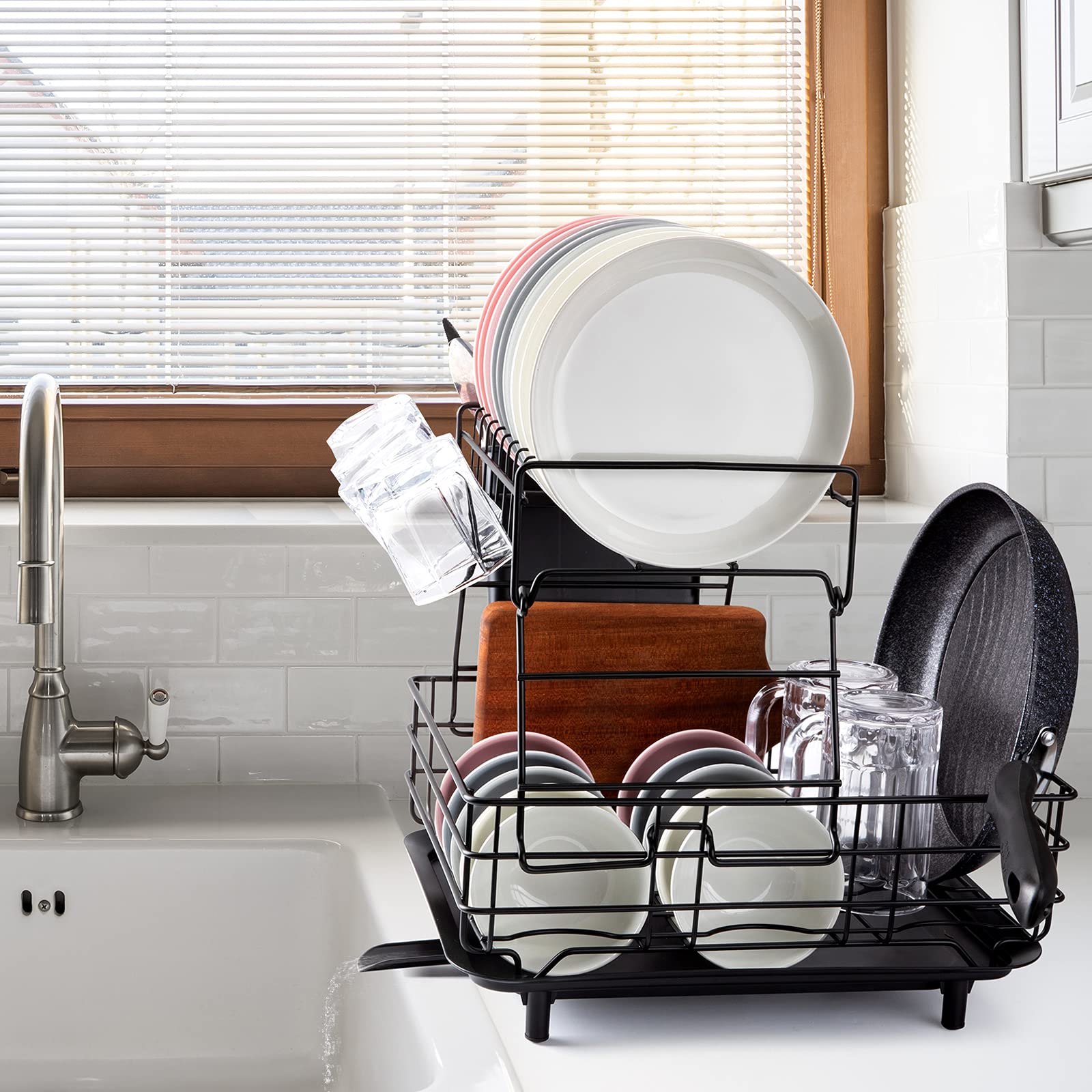 Buy STROMMI Kitchen Dish Drying Rack with Drainboard, Stainless Steel