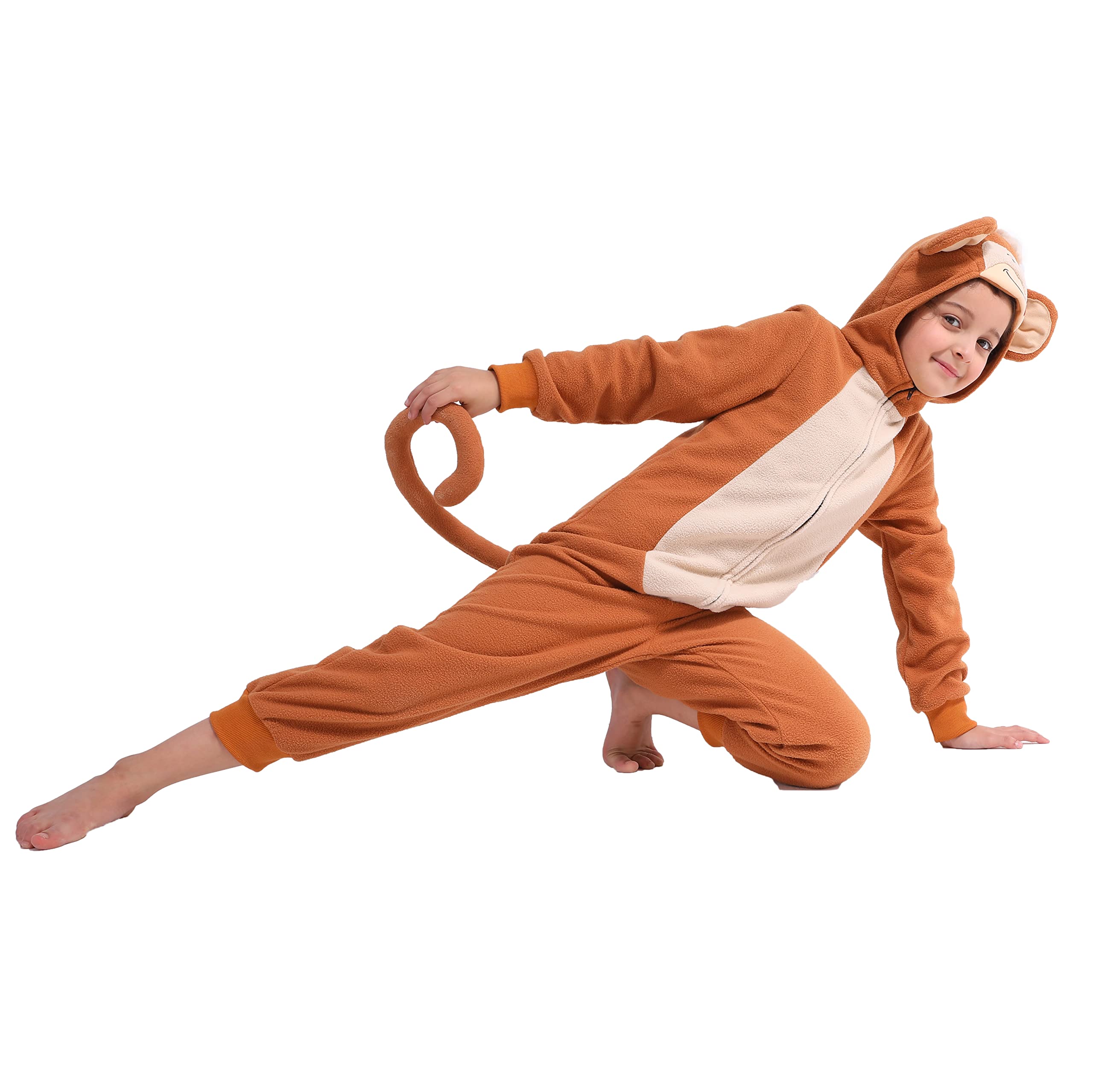 Sincere Party Toison Singe Combinaison Singe Tout en un Halloween Costume pour les enfants Moyen(6-8) - 5
