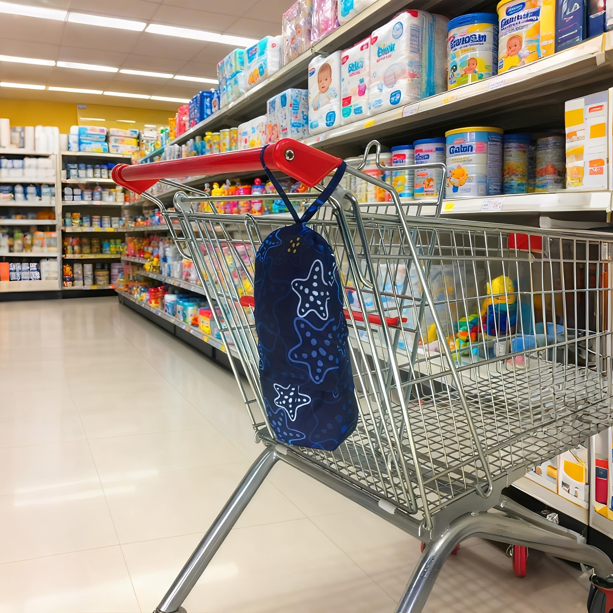 Housse De Chaise Haute, Protège-Siège Chariot Pour Enfant, Pliable Et Facile à Transporter, Bébé Supermarché Shopping Trolley Protège Siège Housse, Protection Douce Et Confortable