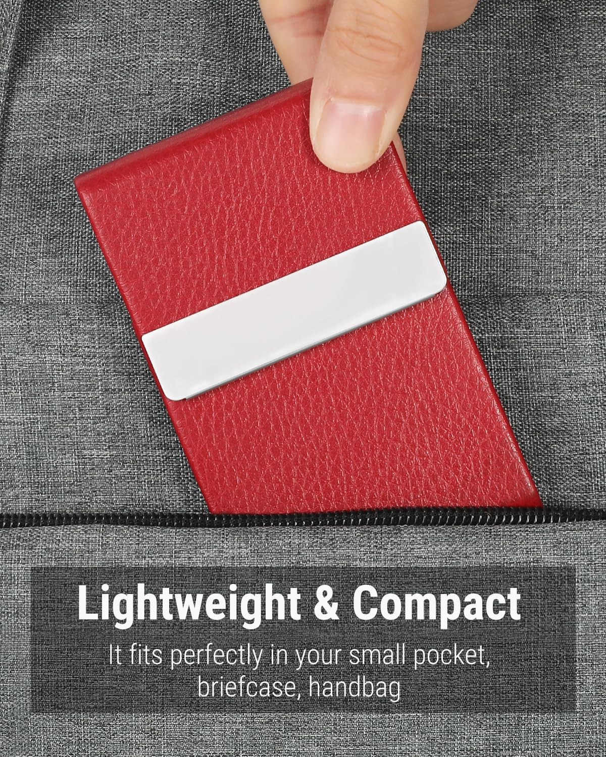 Amazon.com: MaxGear Business Card Holder, Slim PU Leather