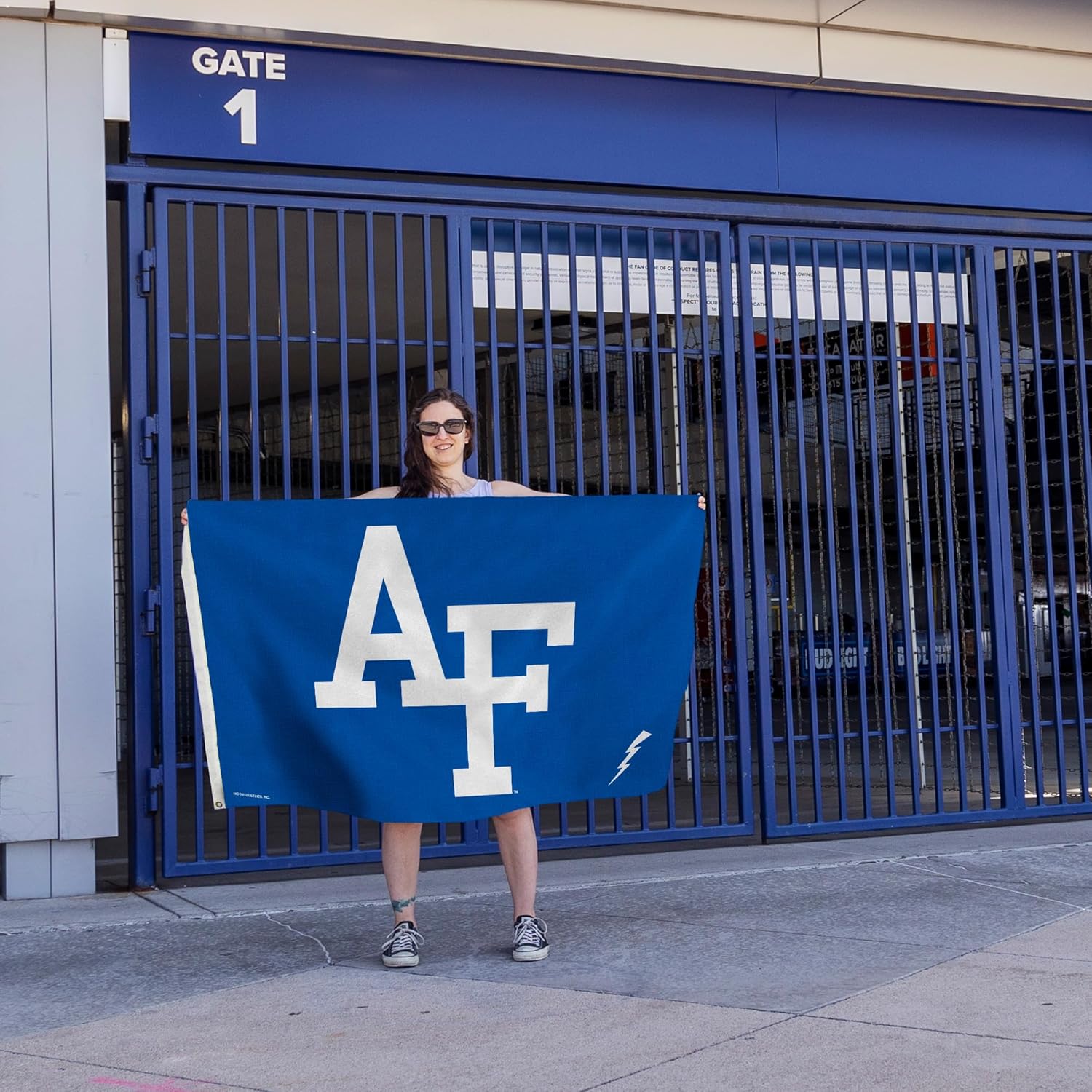 Rico Industries NCAA Air Force Academy Falcons - AF Blue 3' x 5' Banner Flag Single Sided - Indoor or Outdoor - Home Décor