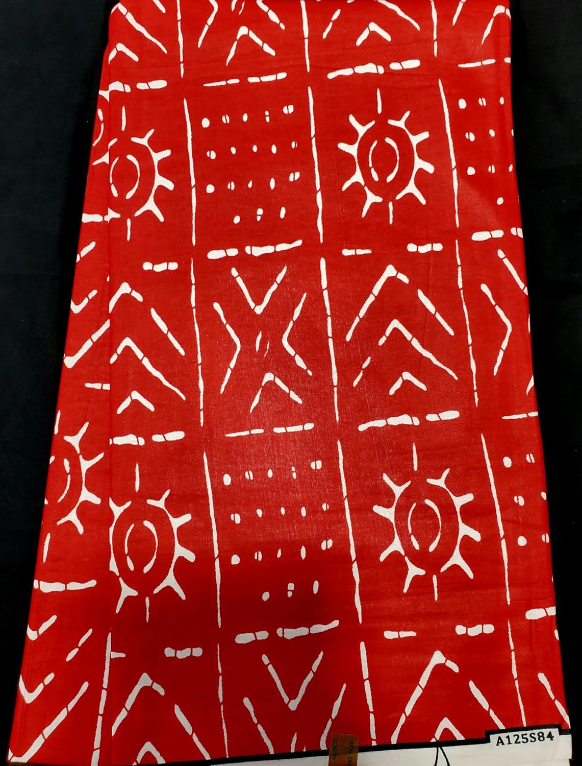 -Sell by 6 Yards-for Men/Women -Ankara Wrapper Clothing/Wax Print Authentic Fabric Soft Hand Feel and Made with 100% Cotton Material-Tribunal Design-Red and White