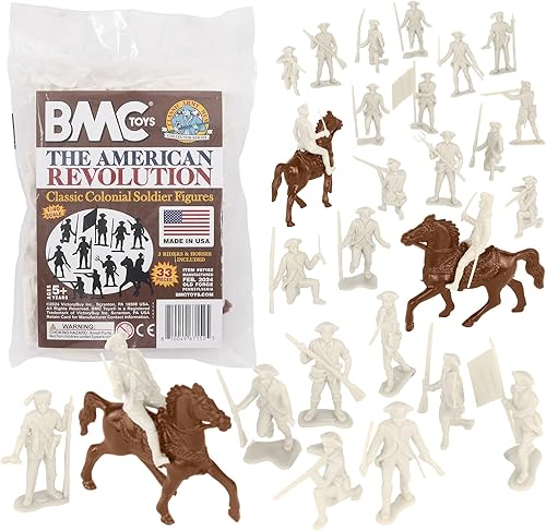 Miniatura 9 de BMC Classic MPC Revolutionary War British Soldiers - Figuras de plástico para hombres del ejército
