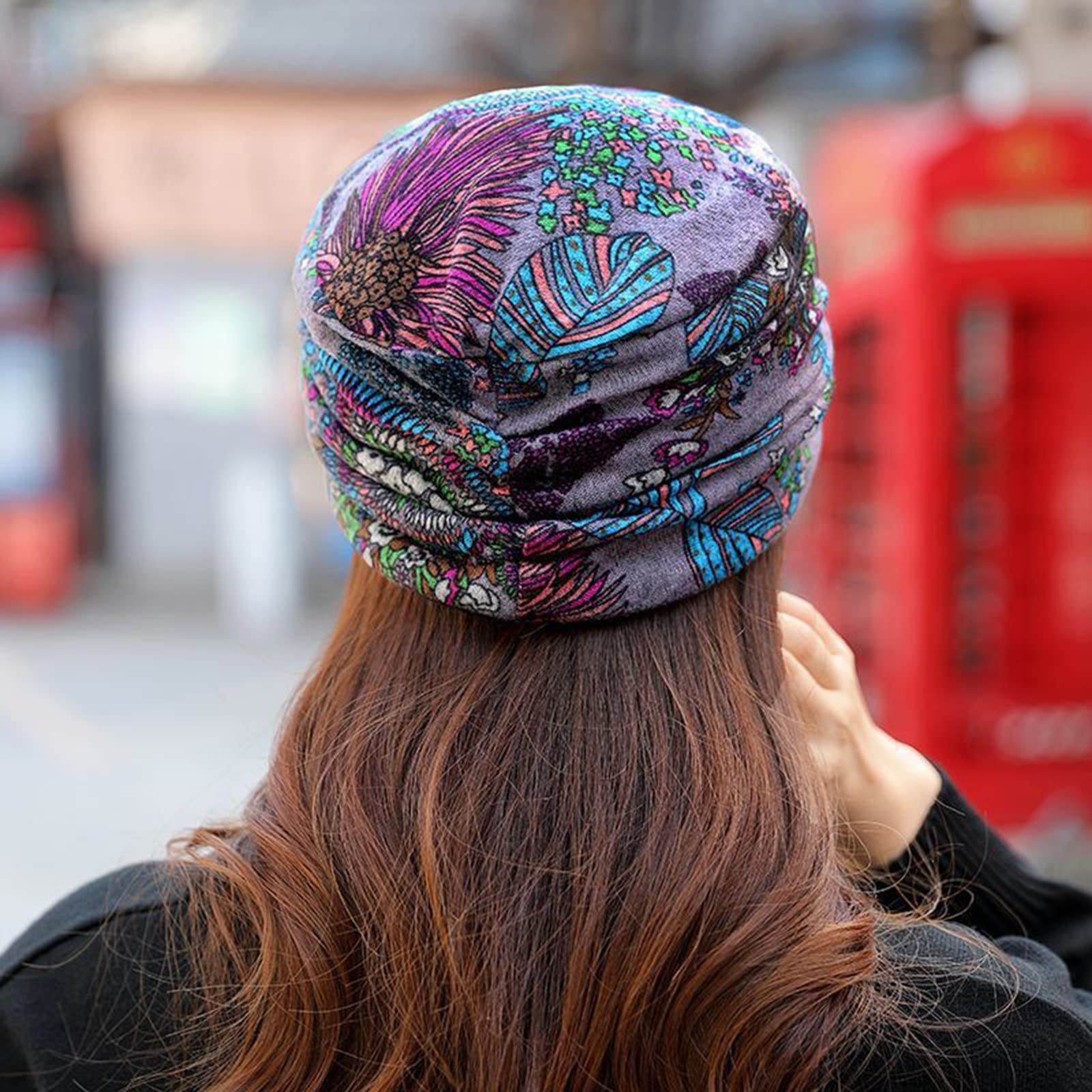 GASMA Floral Pleated Short Brim Hat, Women display picture 3