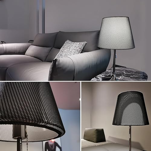 Miniatura 4 de Juego de 2 pantallas de lámpara extraíbles y lavables de tela para lámparas de mesa, lámparas de pie, pantalla mediana de araña 7.1 pulgadas