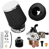 JMCHstore Carburetor Air Filter Adapter Kit for Monster Mega Moto MMB80 MMB105, Coleman B100 RB100 105cc, Motovox MBX10 Baja DB30 97cc Orxyearth Dirt Kids Mini Bike Lifan 80cc MMK80 Go Kart Black