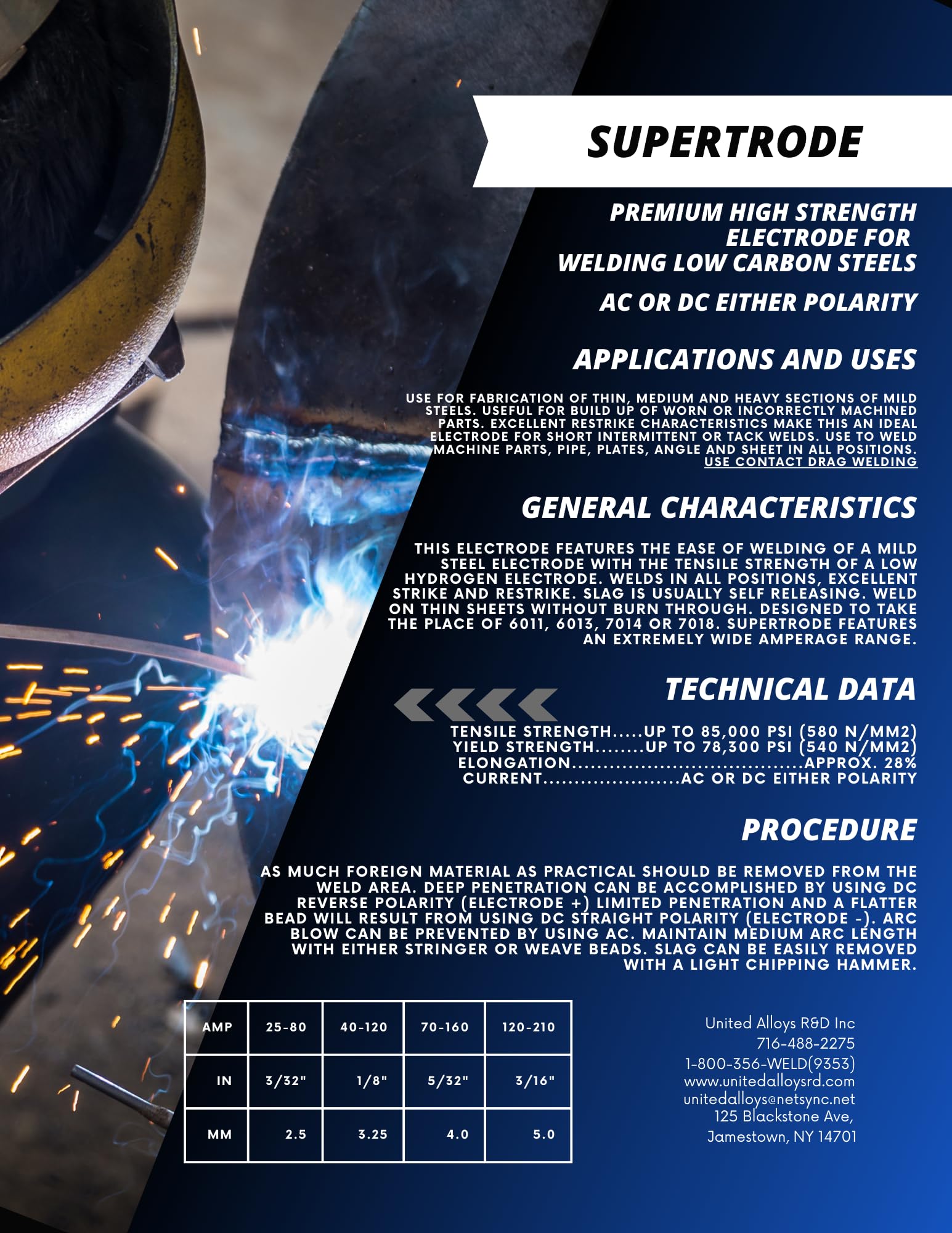 Esab Welding, 255013328, ATOM ARC 7018 Welding Wires, Stick Electrode, 3/32