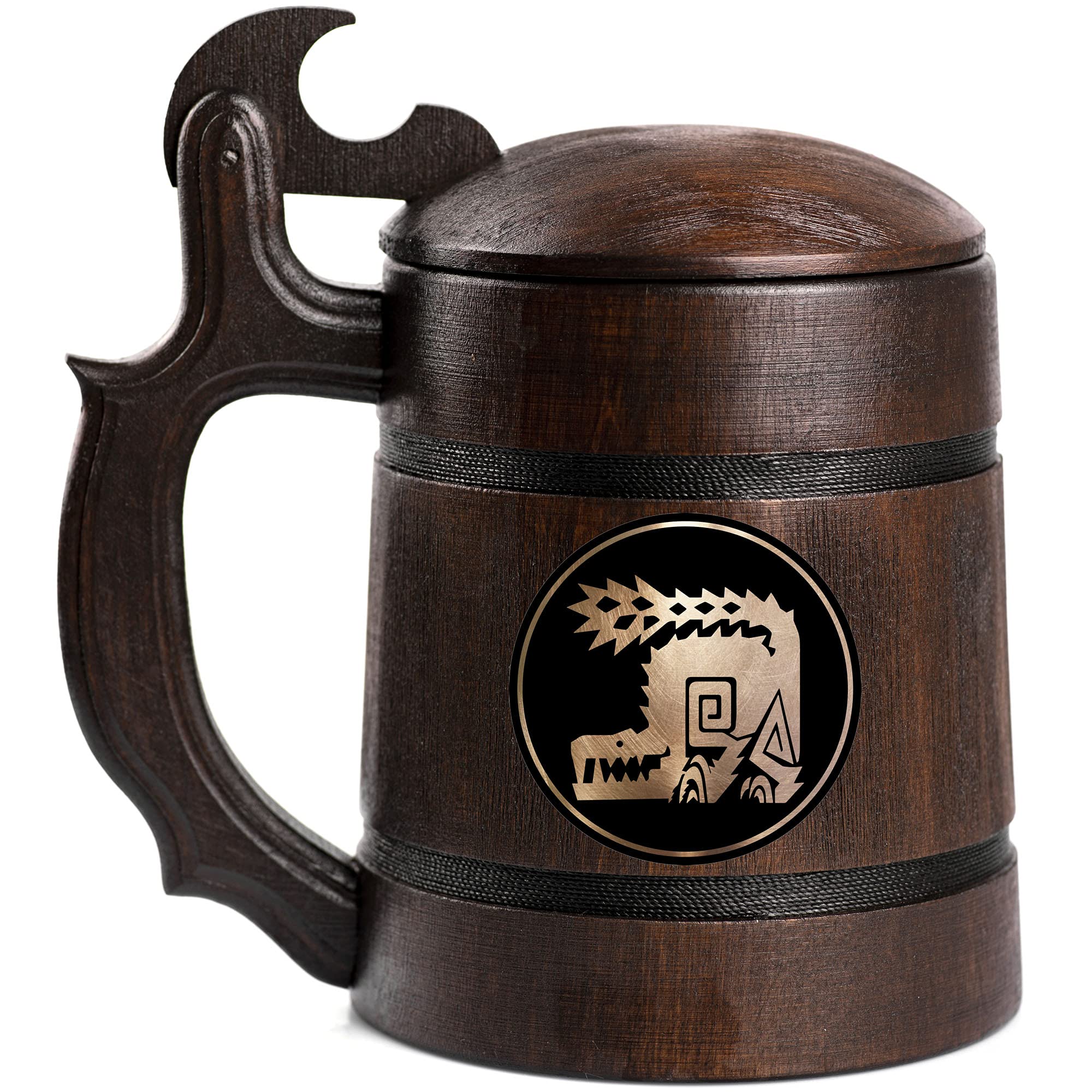 Odogaron Beer Stein MHW Wooden Beer Mug, MHW Beer Stein