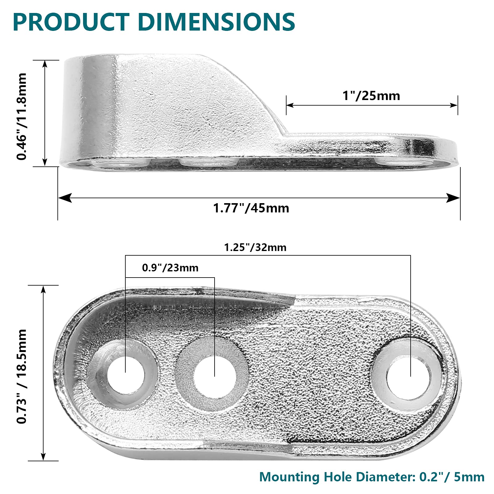 Jiozermi Ovale Schrankstangen-Endstützen – Für 15x30 Mm Stangen, Poliertes Chrom, 2 Stück, Mit Dübeln