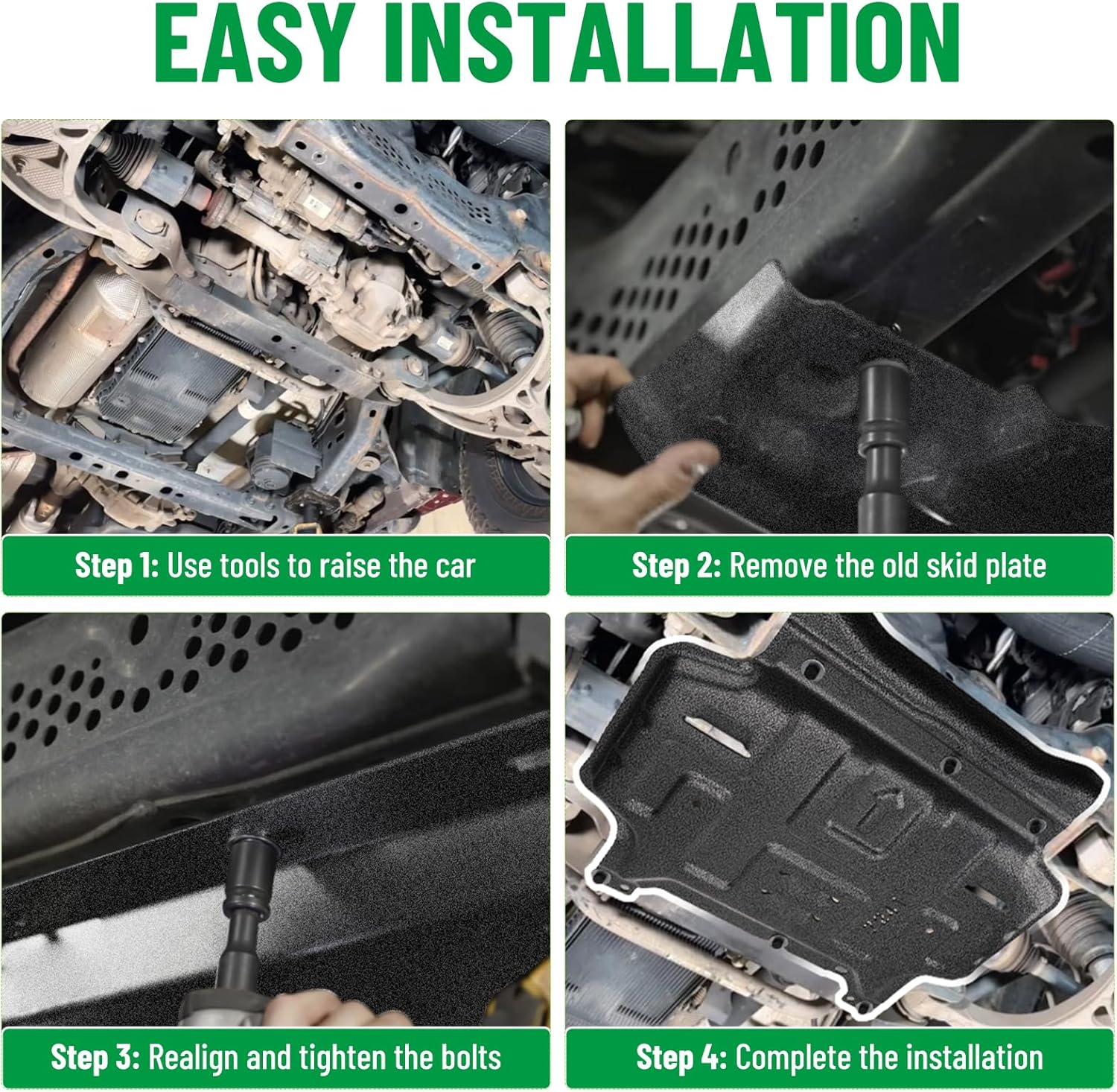 Front Engine Skid Plate, Engine Splash Shield Protection Guard Compatible with Dodge RAM 1500 2019-2024 (Not Include Classic Model)