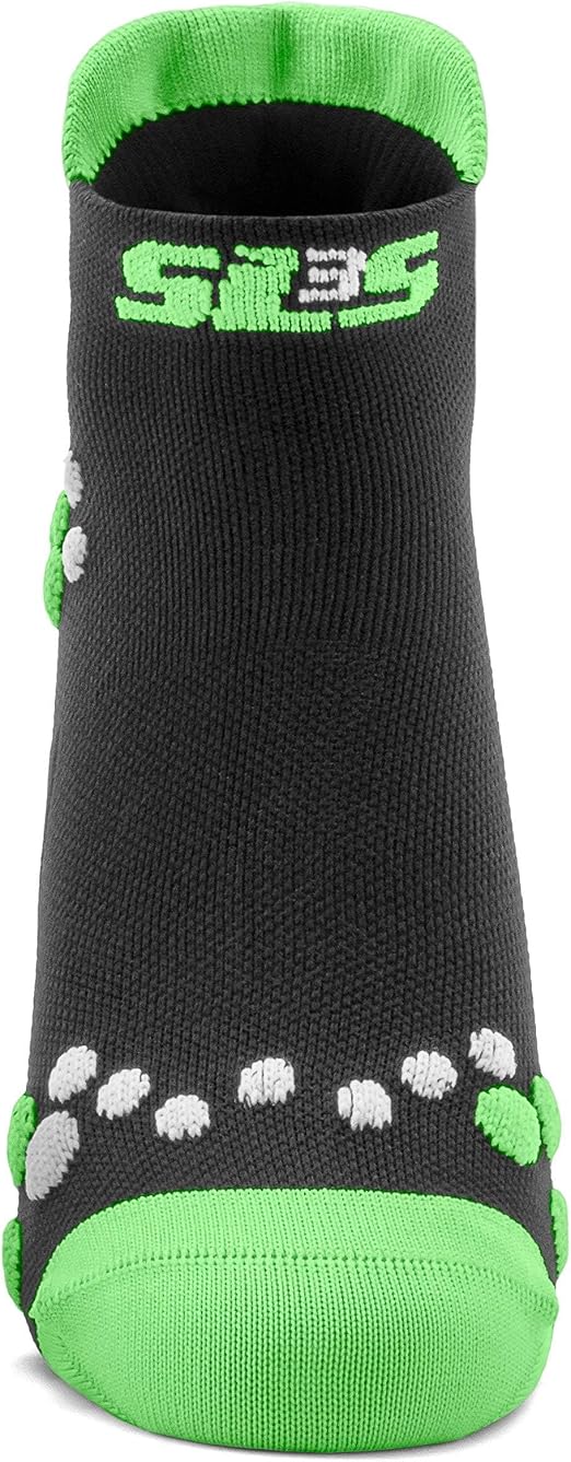 SLS3 Triathlon Socks - Super Comfy Honeycomb Crew Socks For Running & Cycling (Men & Women, White/Black, Medium-Large, 3 Pairs)