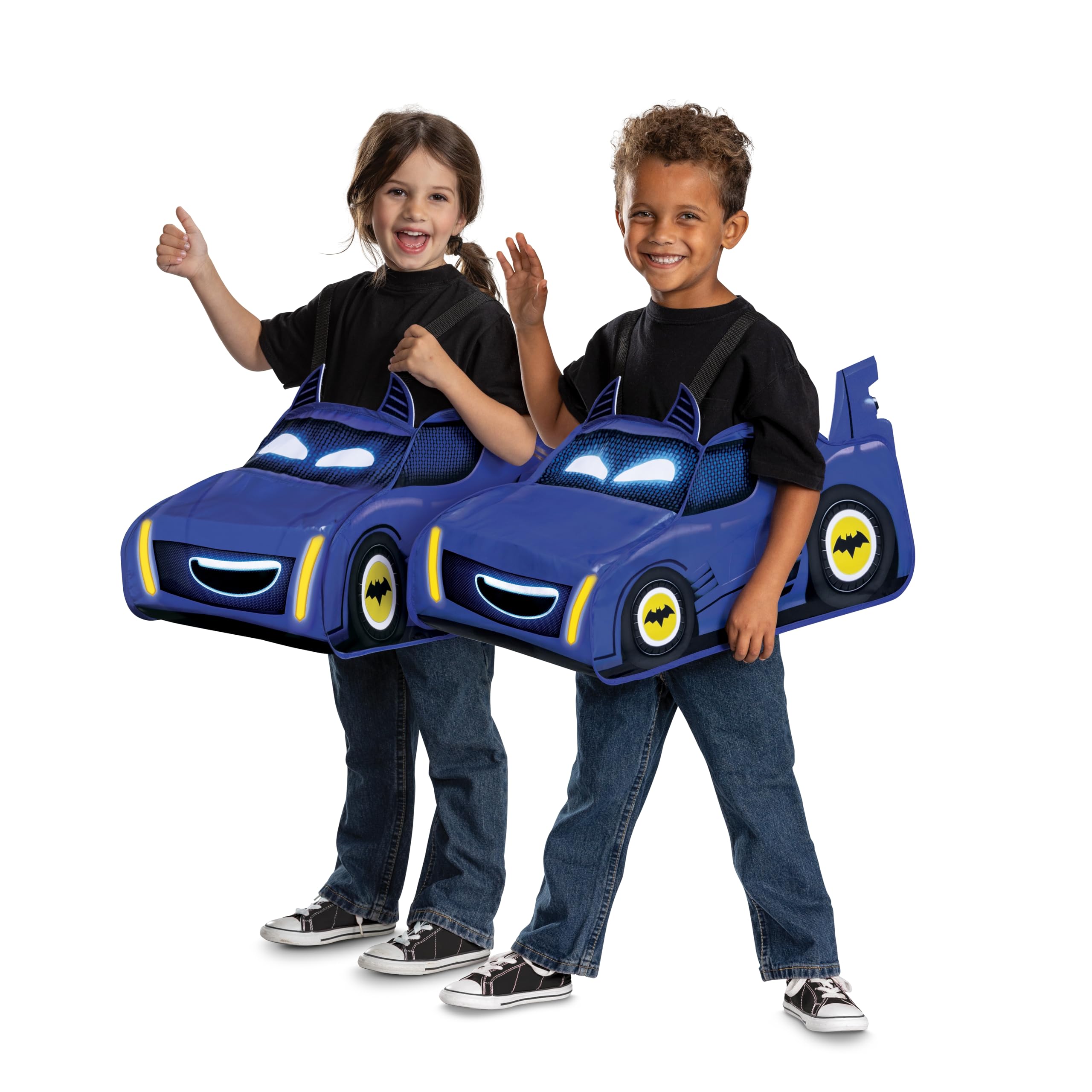 Disguise Bam Pop Out Costume, Official Batwheels Ride On Costume for Kids, One Size (Up to Size 6)