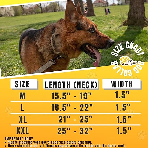 Miniatura 4 de ADITYNA - Collar táctico para perros grandes - Collar de perro con relleno suave, resistente, ajustable, color burdeos con asa para entrenar y