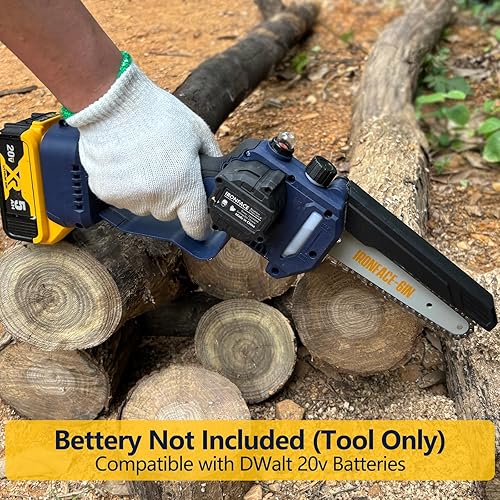 Miniatura 4 de IRONFACE - Combo de sierra de poste inalámbrica 2 en 1 y mini motosierra para baterías DeWalt de 20 V, sierra telescópica sin escobillas de 6