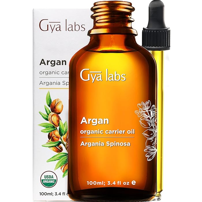 Buy Gya Labs USDA Organic Argan Oil for Hair Growth (3.4 fl oz) 100 Pure Morocco Cold Pressed