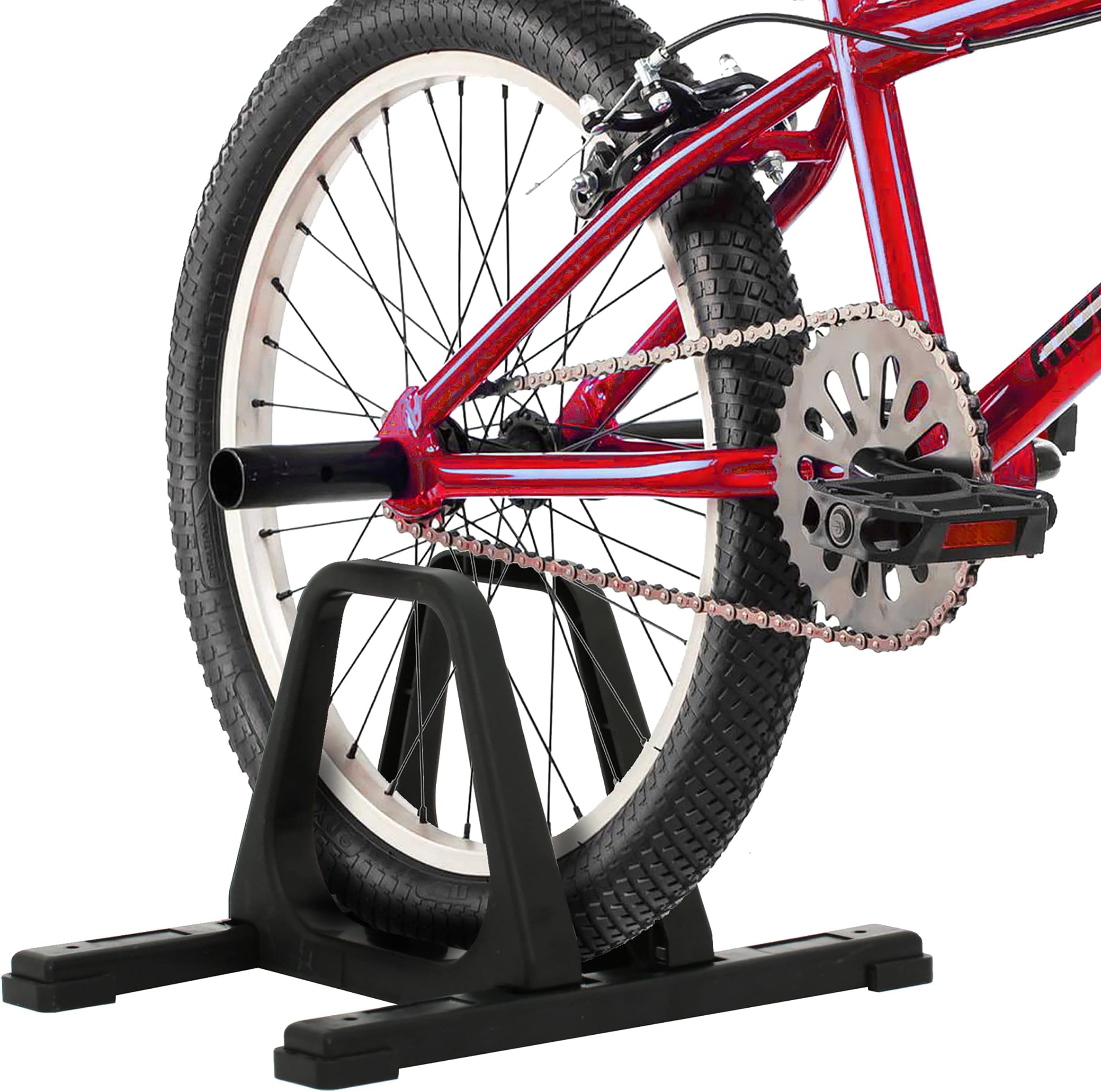 Bike Rack – Dual Bicycle Stand for Mountain, Road, or Kid’s Bikes – Indoor or Outdoor Steel Bicycle Storage – Tire Rack for Truck by RAD Cycle