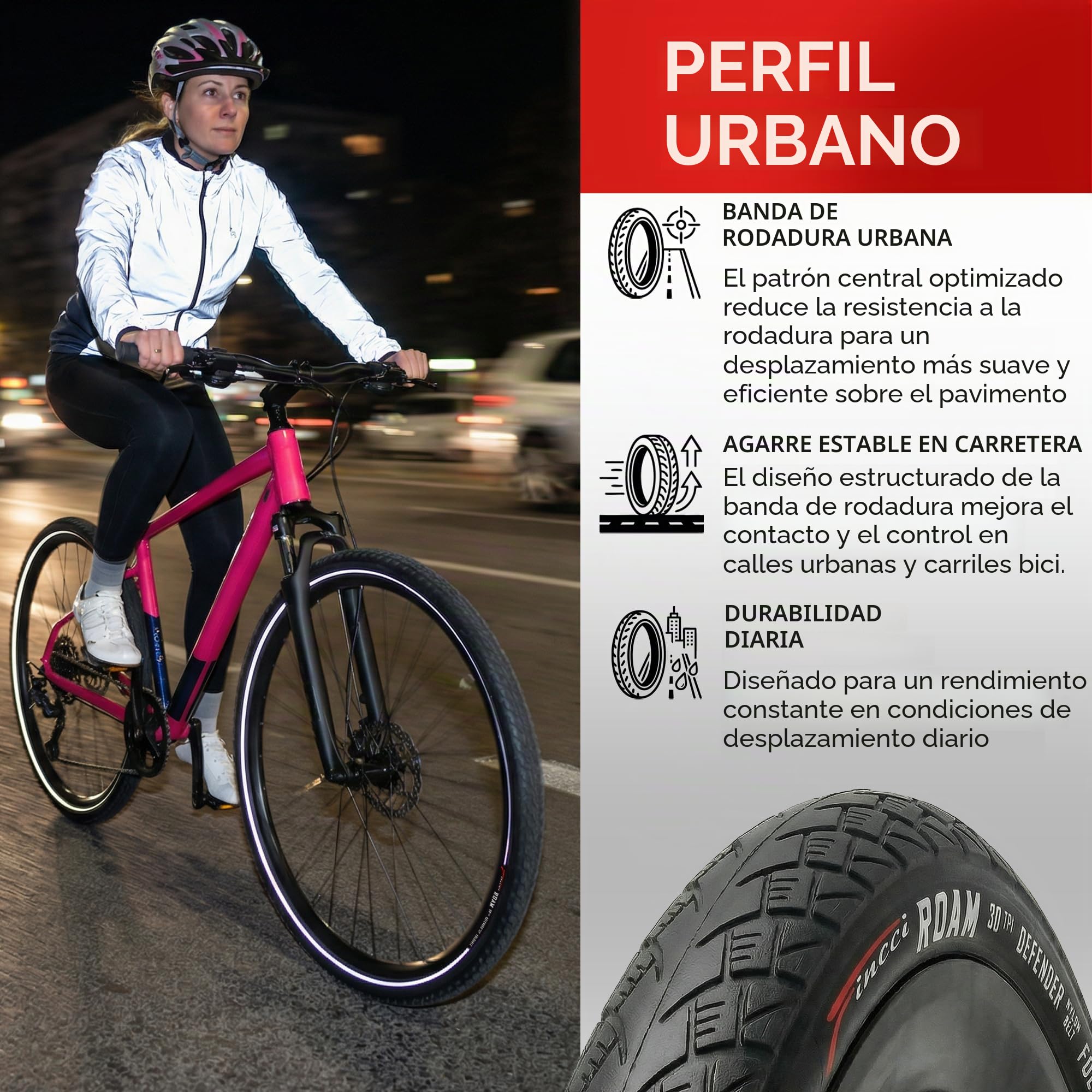 Fincci Cubierta 700x38c 40-622 Plegable con Protección Antipinchazos LVL3 | Cubierta Bicicleta 700 x 38 con Banda Reflectante y Presión de 50-80 PSI para un Rendimiento Óptimo - Pack de 2