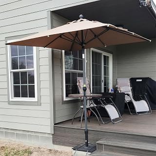 Purple Leaf Patio Market Umbrella