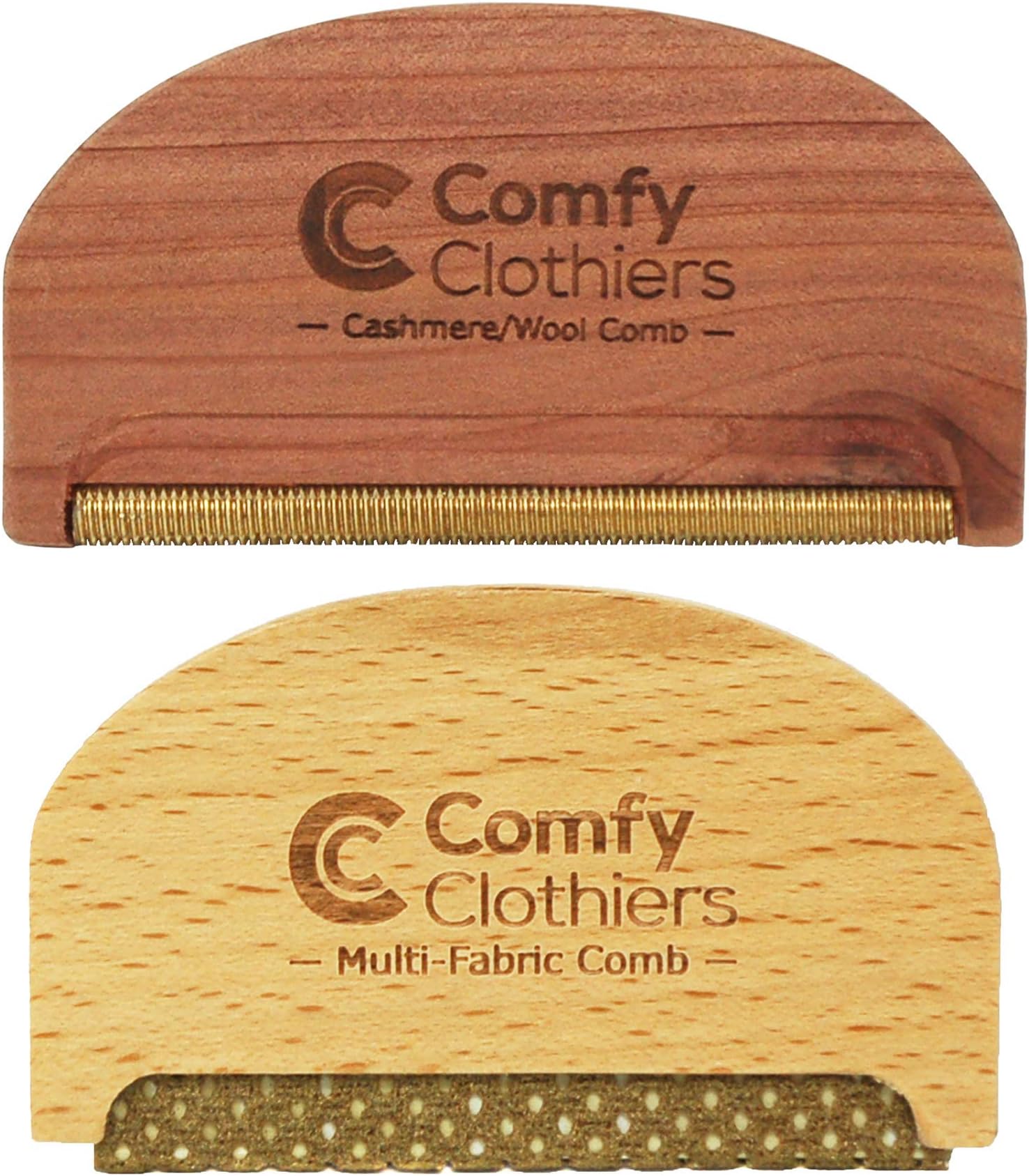 - Comfy Clothiers Cedar Wood Cashmere Comb & Beech Wood Sweater Shaver Comb Combo Pack (One of Each Type) – Multi-Fabric Shaver Removes Pills, Fuzz and Lint from Garments