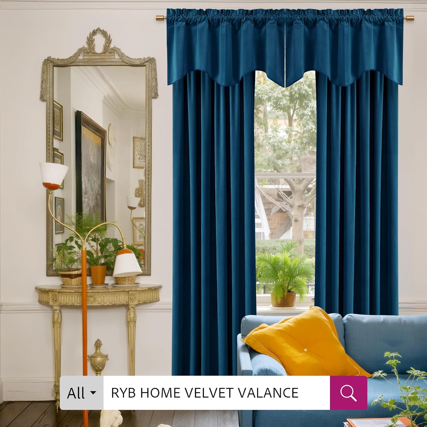 RYB HOME Blue Velvet Curtains 84 inches - Blackout Curtains for Living Room, Thermal Insulated Noise Reducing Panels Soft Luxury Window Decor for Kids Bedroom, Navy Blue, W52 x L84 inches, 2 Panels