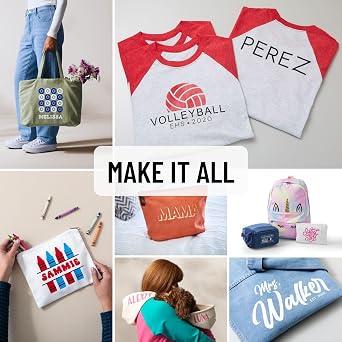 Cricut Maker 4 & Mini Heat Press Bundle - Cutting Machine & Heat Press with Heat Transfer Vinyl, Beginner Kit for DIY Apparel, Tote Bags, HTV Projects