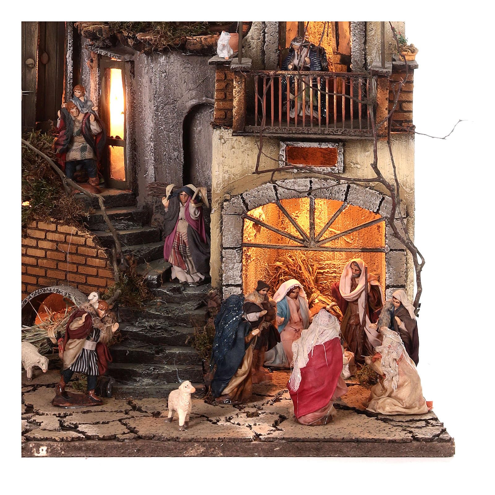 Holyart Presepe Napoletano: Borgo BB Natività Re Magi fruttivendolo 70x70x55 presepe napoletano 6 cm, Vuota