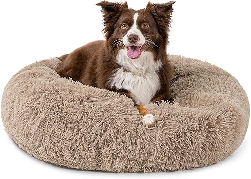 Miniatura 12 de PetAmi Cama calmante para perros y gatos pequeños y medianos, 23 camas redondas en forma de dona, cama lavable y esponjosa de piel sintética para